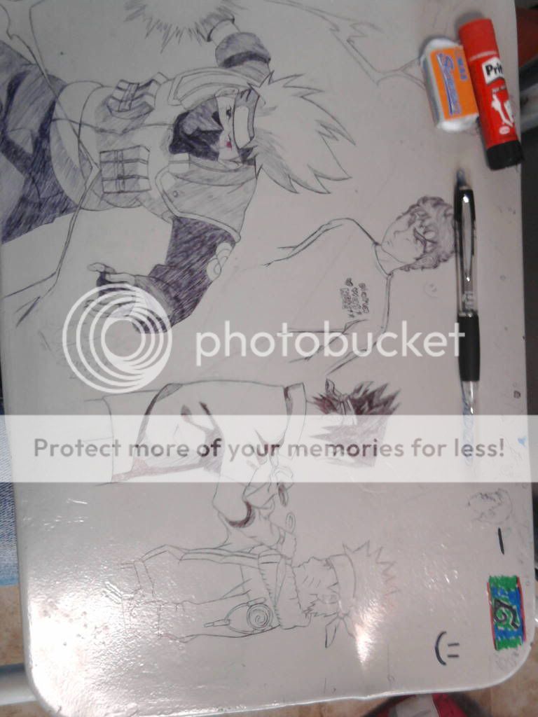 Dibujos de Naruto, Sasuke y Kakashi hechos en mi banco by me Dibujos de Naruto, Sasuke y Kakashi hechos en mi banco by me